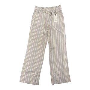 Jolt White and Red Striped Wide-Leg Trousers